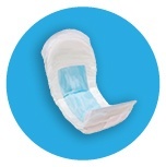 Shaped incontinence pads Shaped incontinence pads