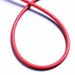 Tubing part of a red rubber catheter HCD health