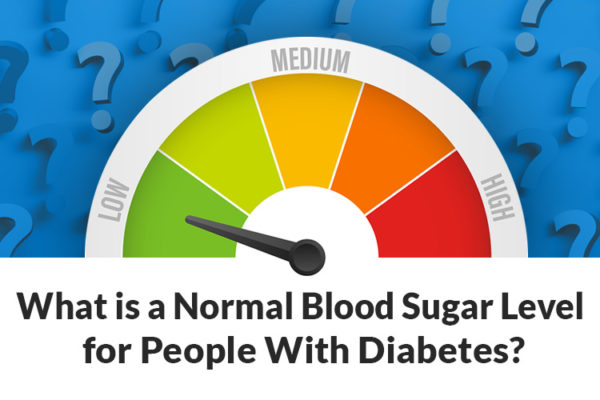 What is a normal blood sugar level for people with diabetes