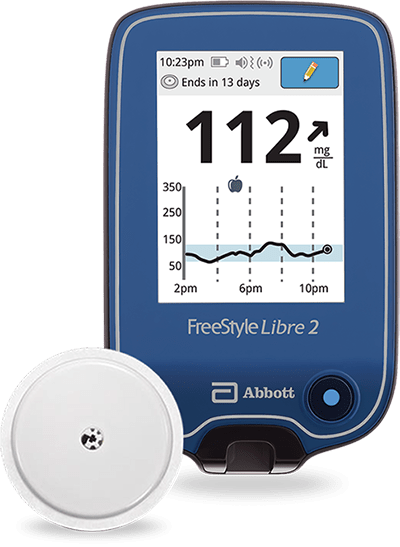 The Freestyle Libre 2 two part CGM system