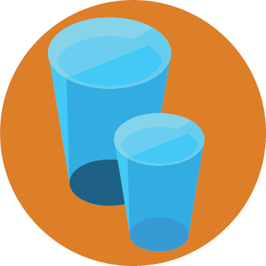 icon of water glasses