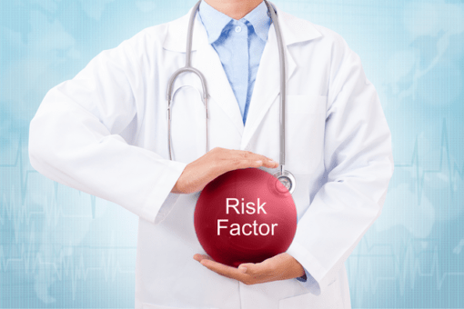 doctor holding risk factors ball