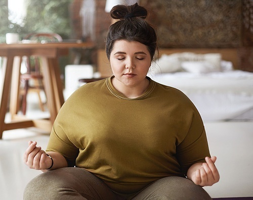 woman meditating