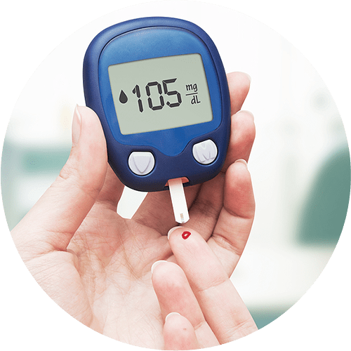 fingerstick testing a hand testing for blood glucose levels using a fingerstick device