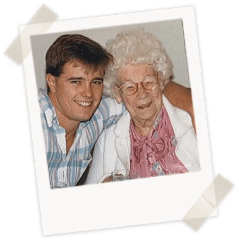 photo of Gordy Fox and his Grandmother