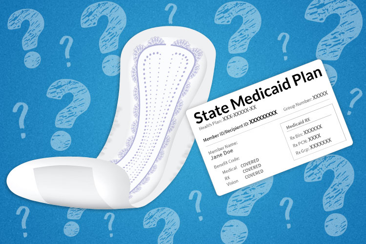 medicaid card and bladder control pads