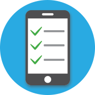 Smartphone with checklist