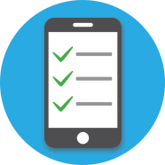 Smartphone with checklist Smartphone with checklist