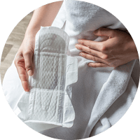woman holding maxi pad woman holding maxi pad