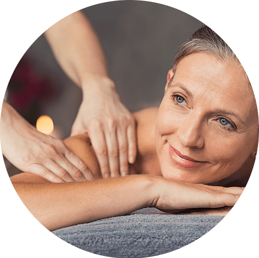 mature woman getting a massage