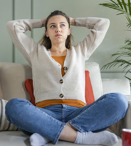 young woman suffering from burnout