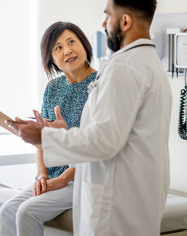 doctor explaining medical condition to patient