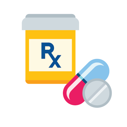 Taking your meds as the doctor prescribed—the right dose at the right time—is a long-term health habit that will serve you well. rx icon
